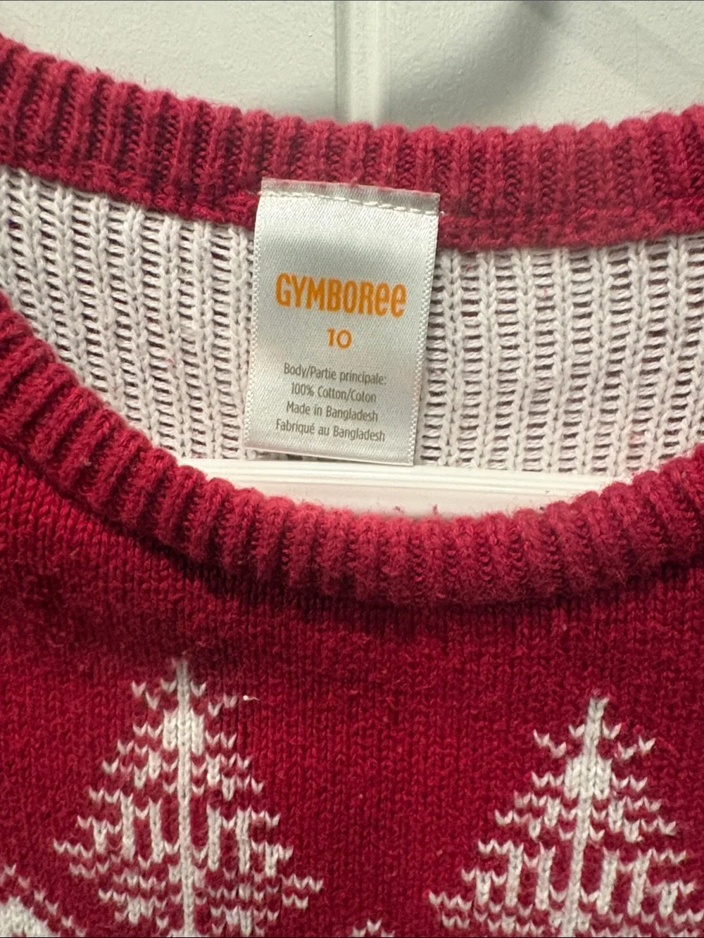 Gymboree Red and White Fair Isle Knit Dress